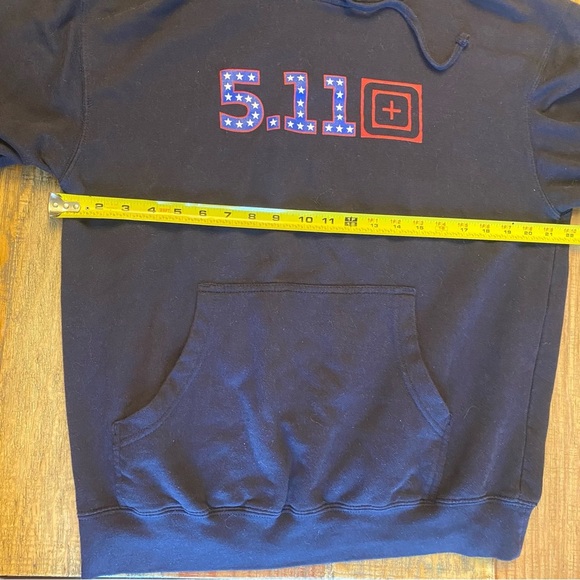 5.11 Tactical Medium Navy Medium stars Logo Hoodie red white blue patriotic - Picture 6 of 11